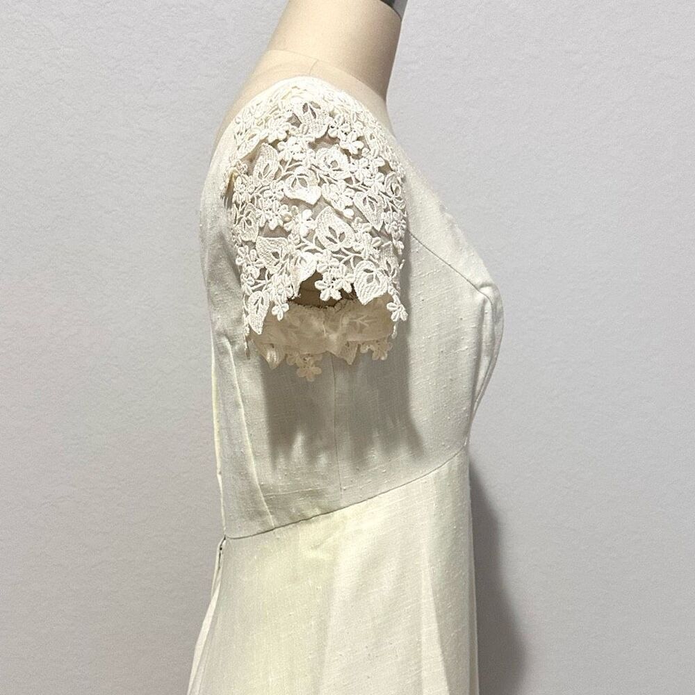 Vtg 70s House of Bianchi Empire Waist Maxi Dress XS Prairie Romantic Edwardian - Picture 10 of 12